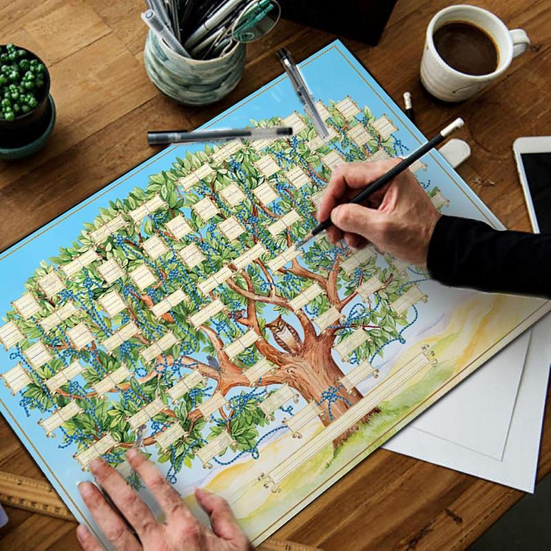 Wypełnialna tablica drzewa gen – Family Tree Print recenzja i cena