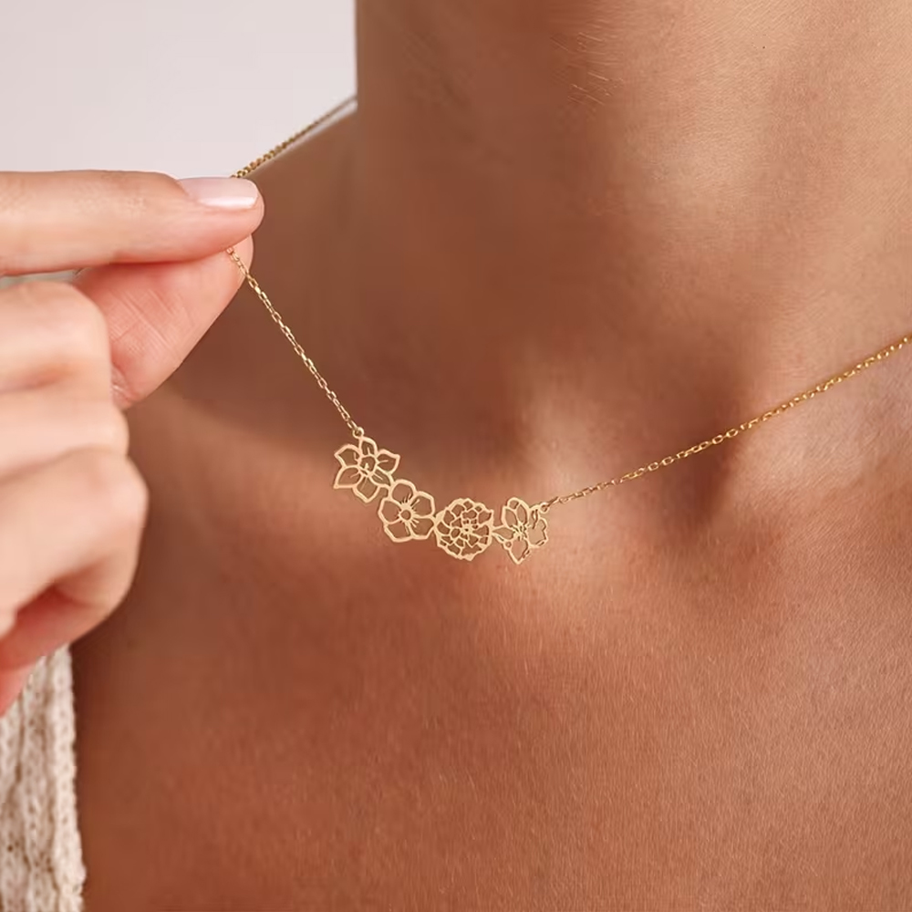 Naszyjnik z kwiatami urodzinow – Birth Flower Necklace recenzja i cena